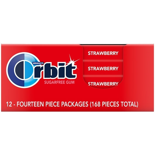 Orbit Strawberry Gum Remix, 14 Pieces per Pack - 12 Packs per Box, 12 x 12 x 14 PC Case - DOT product image 4
