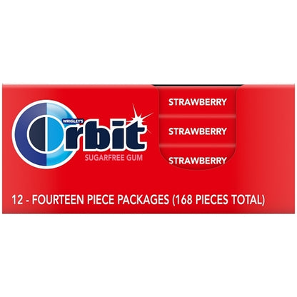 Orbit Strawberry Gum Remix, 14 Pieces per Pack - 12 Packs per Box, 12 x 12 x 14 PC Case - DOT product image 4