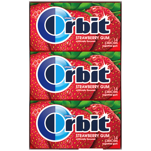Orbit Strawberry Gum Remix, 14 Pieces per Pack - 12 Packs per Box, 12 x 12 x 14 PC Case - DOT product image 7