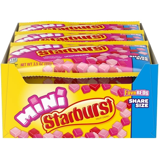 Starburst Mini Fave Reds Share Size, 6 x 15 x 3.5 oz Case - Candy & Confections