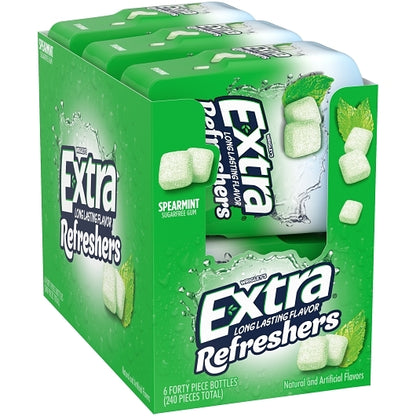 Extra Refreshers Spearmint, 4 x 6 x 40 PC Case - Alternate product angle or state