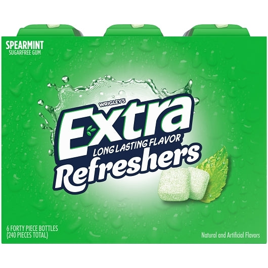 Extra Refreshers Spearmint, 4 x 6 x 40 PC Case - Alternate product angle or state