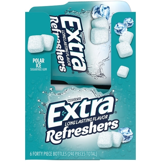 Extra Refreshers Polar Ice, 4 x 6 x 40 PC Case - Front/center packaged product image