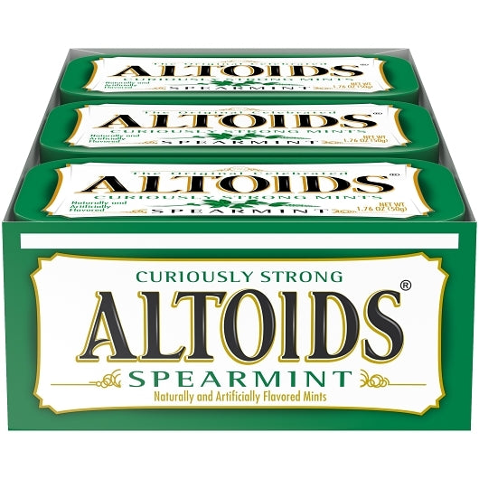 Altoids Spearmint Single, 12 x 1.76 oz Case - Candy & Confections