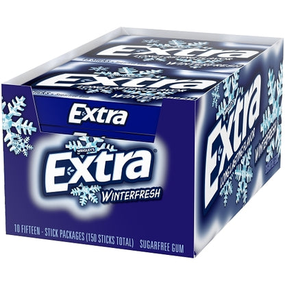Extra 15 Piece/Unit Single Serve Winterfresh Gum, 12 x 10 x 15 PC Case - DOT product image 7