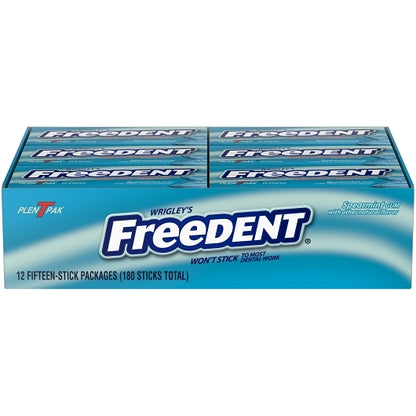 Freedent Gum Spearmint Plenty Packs, 30 x 12 x 15 PC Case - Front/center packaged product image