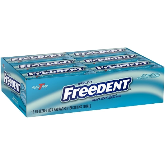 Freedent Gum Spearmint Plenty Packs, 30 x 12 x 15 PC Case - Alternate product angle or state