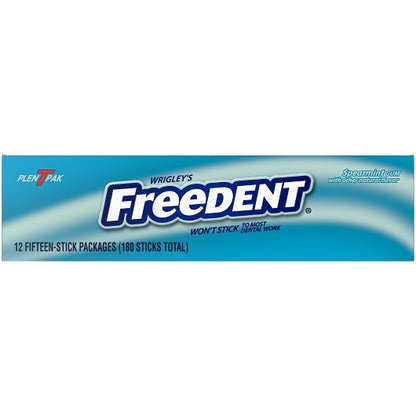 Freedent Gum Spearmint Plenty Packs, 30 x 12 x 15 PC Case - Front/center packaged product image