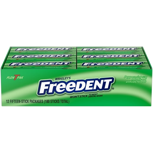 Freedent Gum Peppermint Plenty Packs, 30 x 12 x 15 PC Case - Front/center packaged product image