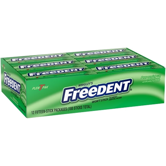 Freedent Gum Peppermint Plenty Packs, 30 x 12 x 15 PC Case - Alternate product angle or state