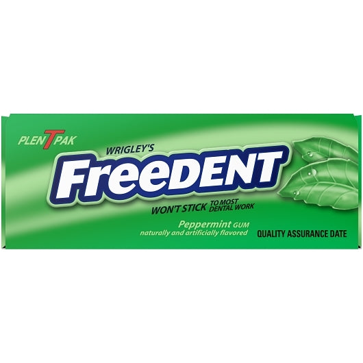 Freedent Gum Peppermint Plenty Packs, 30 x 12 x 15 PC Case - Alternate product angle or state