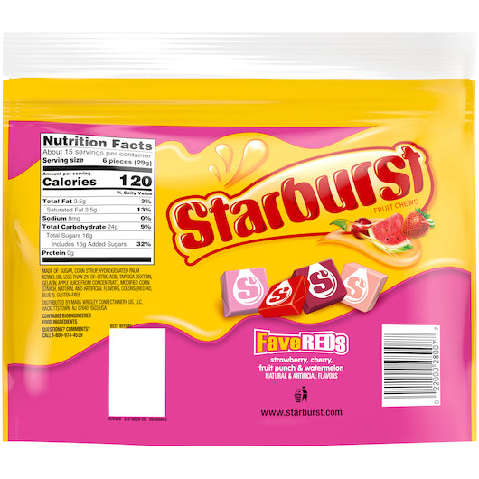 Starburst Fave Reds Stand Up Pouch, 6 x 15.6 oz Case - DOT product image 8