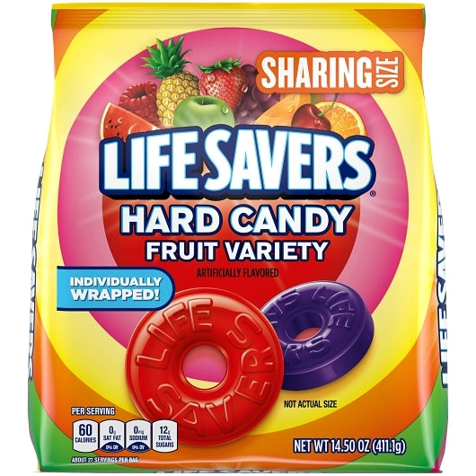 Life Savers Fruit Variety Hard Candy Stand Up Pouch, 6 x 14.5 oz Case - DOT product image 2