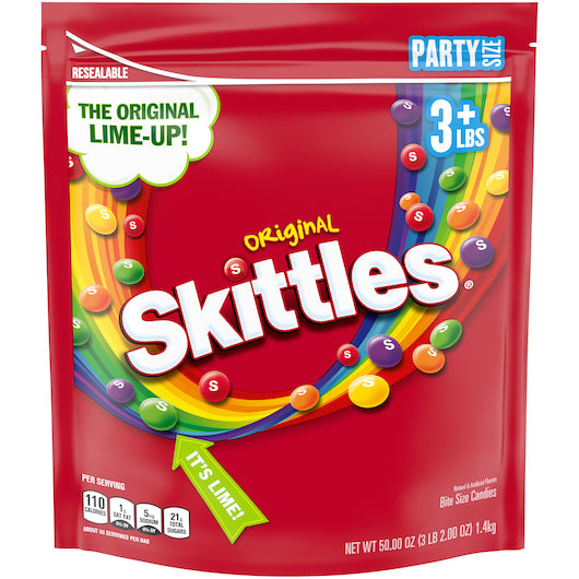 Skittles Original Fruity Candy Party Size (50 Oz Stand Up Bag) - DOT product image 1
