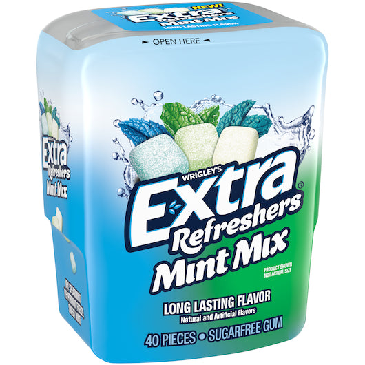 Extra REFRESHERS MINT MIXED BOTTLE, 4 x 6 x 40 PC Case - DOT product image 3