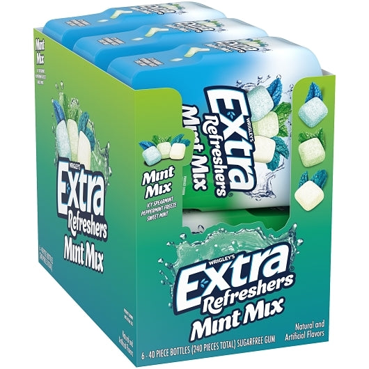 Extra REFRESHERS MINT MIXED BOTTLE, 4 x 6 x 40 PC Case - DOT product image 4