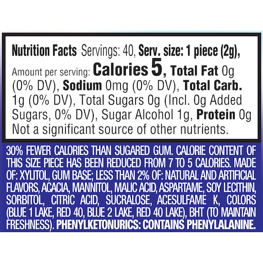 Extra REFRESHERS BERRY MIXED BOTTLE, 4 x 6 x 40 PC Case - DOT product image 8