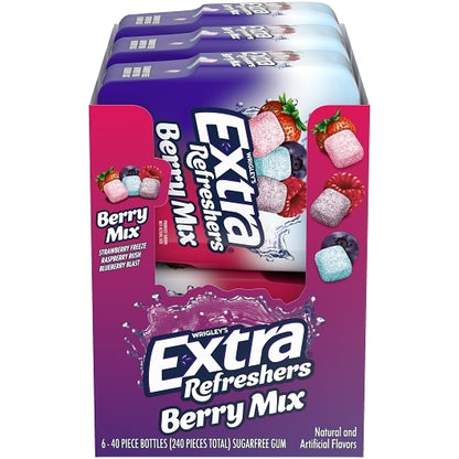 Extra REFRESHERS BERRY MIXED BOTTLE, 4 x 6 x 40 PC Case - DOT product image 2