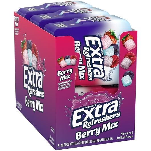 Extra REFRESHERS BERRY MIXED BOTTLE, 4 x 6 x 40 PC Case - DOT product image 4