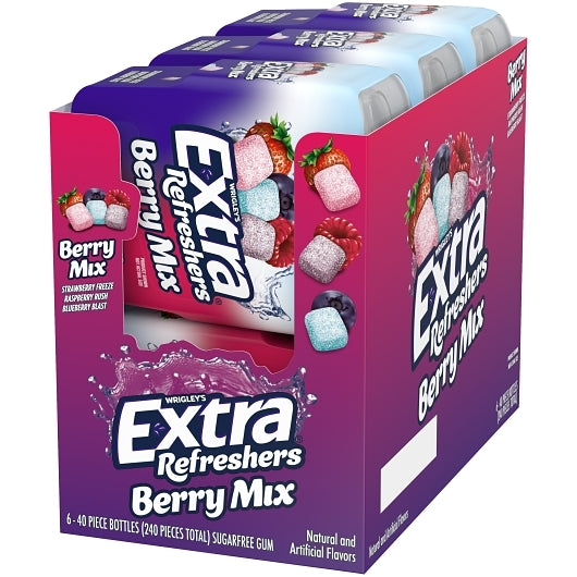 Extra REFRESHERS BERRY MIXED BOTTLE, 4 x 6 x 40 PC Case - DOT product image 6
