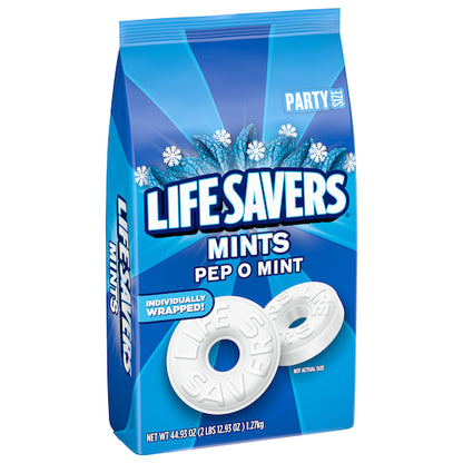 Life Savers Pep-o-mint Stand Up Pouch, 6 x 44.93 oz Case - Candy & Confections