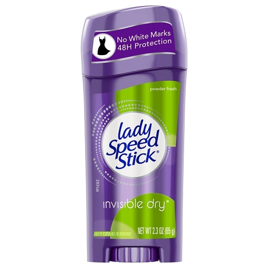 Lady Speed Stick 24 Hour Powder Fresh Anti-Perspirant Deodorant Invisible Stick, 2 x 6 x 2.3 oz Case - Health & Personal