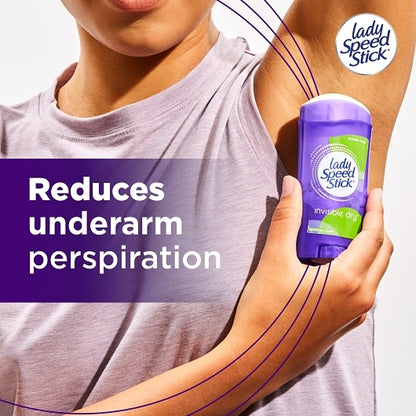 Lady Speed Stick 24 Hour Powder Fresh Anti-Perspirant Deodorant Invisible Stick, 2 x 6 x 2.3 oz Case - DOT product image 2