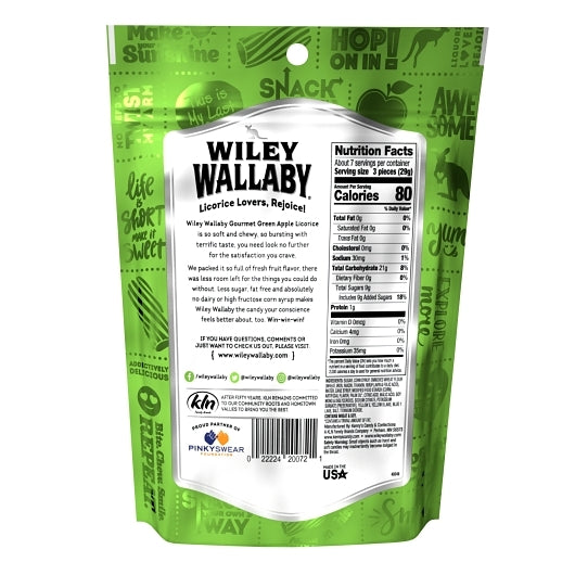 Wiley Wallaby Green Apple Licorice, 12 x 7.05 oz Case - DOT product image 8