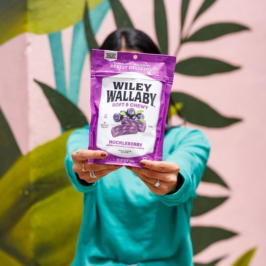 Wiley Wallaby Huckleberry Licorice, 12 x 7.05 oz Case - Candy & Confections