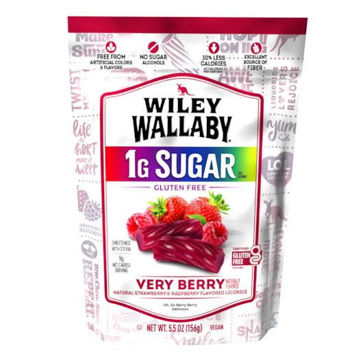 Wiley Wallaby Low Sugar Very Berry Licorice, 8 x 5.5 oz Case - DOT product image 7