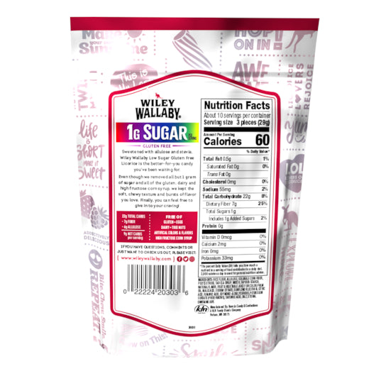 Wiley Wallaby Low Sugar Very Berry Licorice, 8 x 5.5 oz Case - DOT product image 8