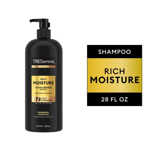 Tresemme Moisture Rich Luxurious Moisture Shampoo, 6 x 28 fl oz Case - Nutrition facts label