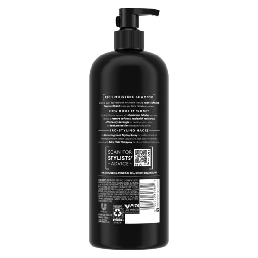 Tresemme Moisture Rich Luxurious Moisture Shampoo, 6 x 28 fl oz Case - Alternate product angle or state