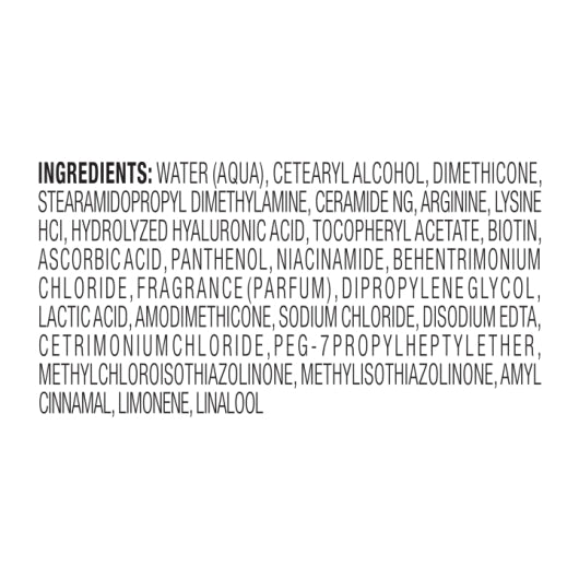 Tresemme Moisture Rich Vitamin E Conditioner, 12 x 3 fl oz Case - Ingredients label