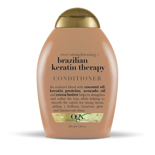 OGX Brazilian Keratin Conditioner, 4 x 385 ML Case - Health & Personal Care