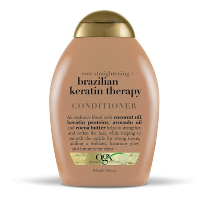 OGX Brazilian Keratin Conditioner, 4 x 385 ML Case - Health & Personal Care