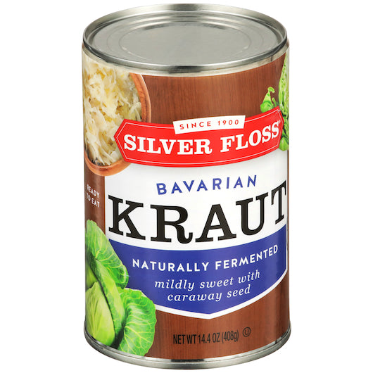 Silver Floss Bavarian Sauerkraut Canned, 24 x 14.4 oz Case - DOT product image 2