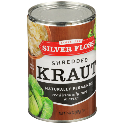 Silver Floss Vegetable Shredded Sauerkraut Canned, 24 x 14.4 oz Case - DOT product image 4