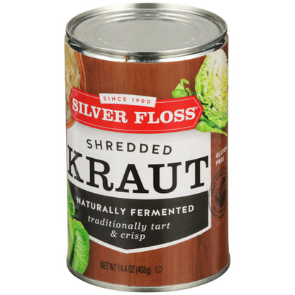 Silver Floss Vegetable Shredded Sauerkraut Canned, 24 x 14.4 oz Case - DOT product image 7