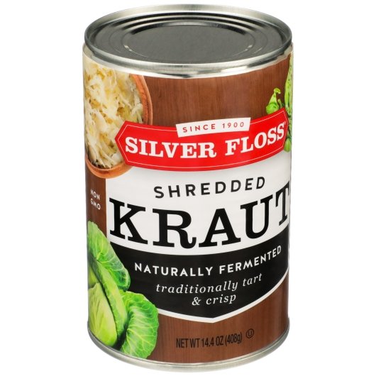 Silver Floss Vegetable Shredded Sauerkraut Canned, 24 x 14.4 oz Case - DOT product image 5