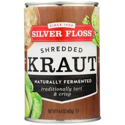 Silver Floss Vegetable Shredded Sauerkraut Canned, 24 x 14.4 oz Case - DOT product image 3