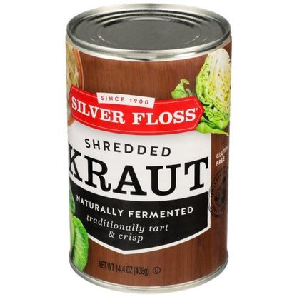 Silver Floss Vegetable Shredded Sauerkraut Canned, 24 x 14.4 oz Case - DOT product image 8
