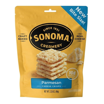 Sonoma Creamery Crisps Parmesan Crisps, 6 x 2.25 oz Case - Cheese & Dairy