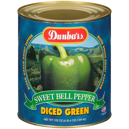 Dunbar PEPPER DICED GREEN REGULAR PACK, 6 x 1 each Case - DOT product image 2