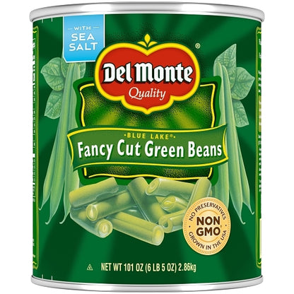 Del Monte Fancy Cut Green Beans, 6 x 101 oz Case - DOT product image 2