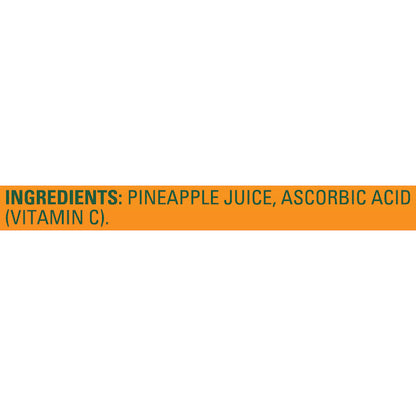 Del Monte Pineapple Juice, 12 x 46 fl oz Case - Ingredients label
