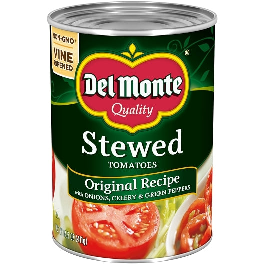 Del Monte Delmonte Tomato Original Stewed, 24 x 14.5 oz Case - Fruit & Sides