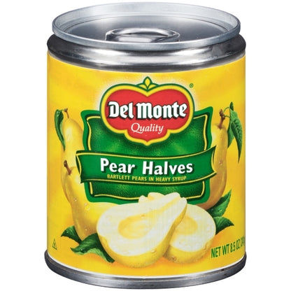 Del Monte Pears Halves in Heavy Syrup, 12 x 8.5 oz Case - Dried Fruit & Fruit Snacks