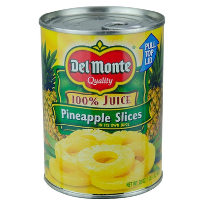 Del Monte Sliced Pineapple in 100% Juice, 12 x 20 oz Case - DOT product image 2