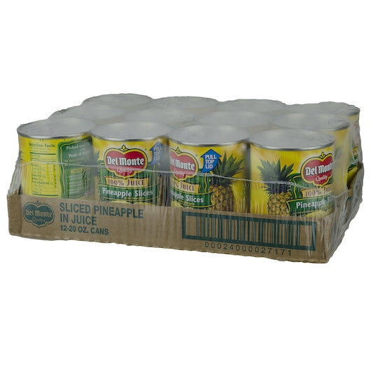 Del Monte Sliced Pineapple in 100% Juice, 12 x 20 oz Case - DOT product image 7